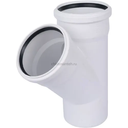 Тройник канализационный Raupiano Plus 110/110х45° REHAU (РЕХАУ - 11229841001)