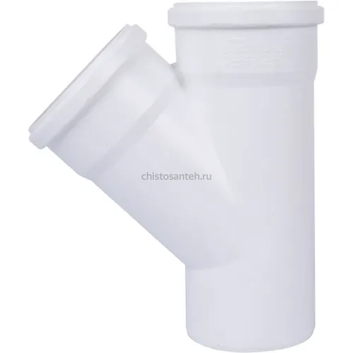 Тройник канализационный Raupiano Plus 110/110х45° REHAU (РЕХАУ - 11229841001)