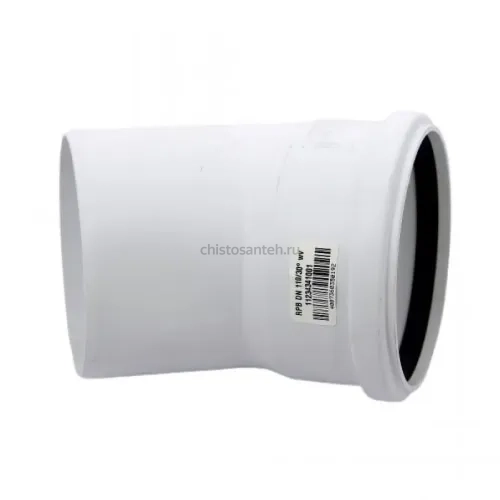 Отвод канализационный Raupiano Plus 110х30° REHAU (РЕХАУ - 11234341001)