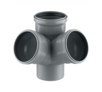 Крестовина канализационная HTED 110х110х110 67° двухплоскостная Ostendorf