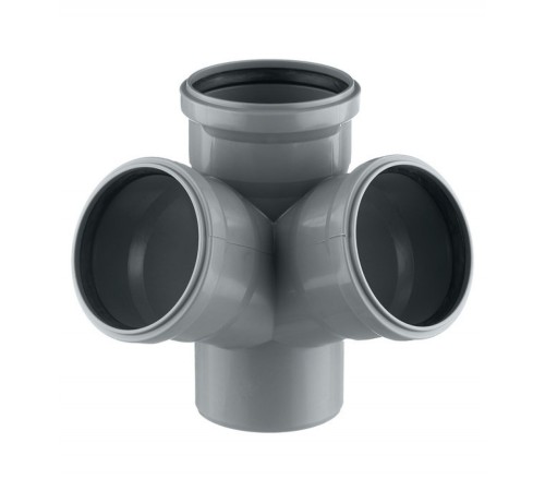 Крестовина канализационная HTED 110х110х110 67° двухплоскостная Ostendorf