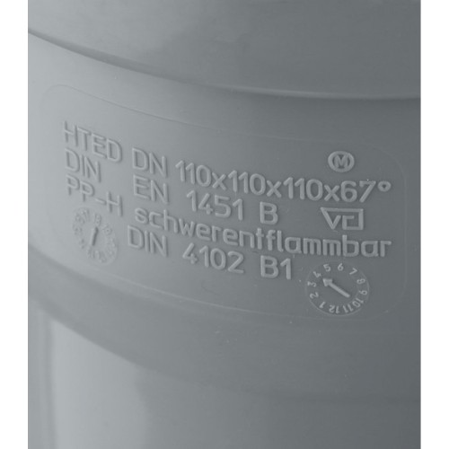 Крестовина канализационная HTED 110х110х110 67° двухплоскостная Ostendorf