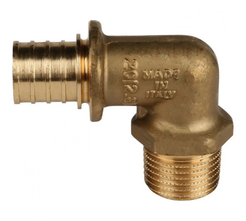 Угольник-переходник с наружной резьбой 20xR 1/2" для труб из сшитого полиэтилена Stout