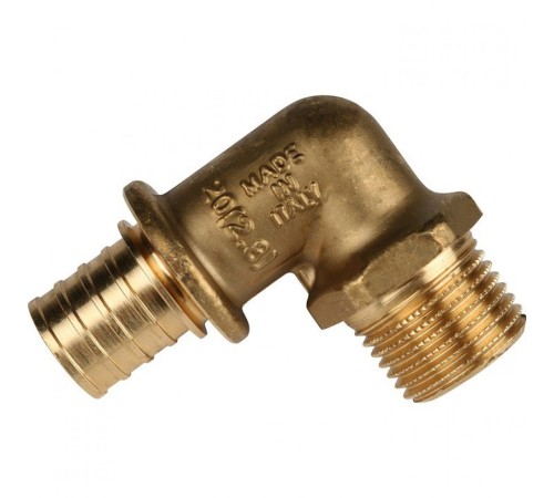 Угольник-переходник с наружной резьбой 20xR 1/2" для труб из сшитого полиэтилена Stout