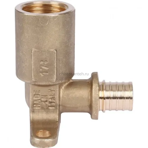 Угольник настенный с длинным нарезным патрубком 16-Rp 1/2" Stout