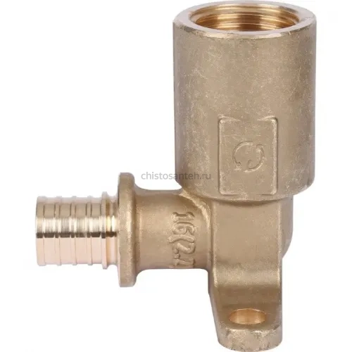 Угольник настенный с длинным нарезным патрубком 16-Rp 1/2" Stout
