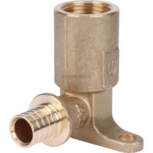 Угольник настенный с длинным нарезным патрубком 16-Rp 1/2" Stout