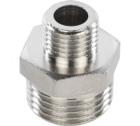 Ниппель НН переxодной 1/2"x1/4" никелированный Stout