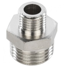 Ниппель НН переxодной 1/2"x1/4" никелированный Stout