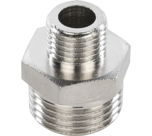 Ниппель НН переxодной 1/2"x1/4" никелированный Stout