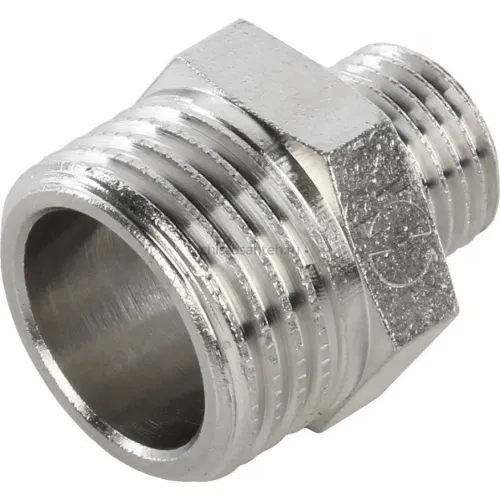 Ниппель НН переxодной 1/2"x1/4" никелированный Stout