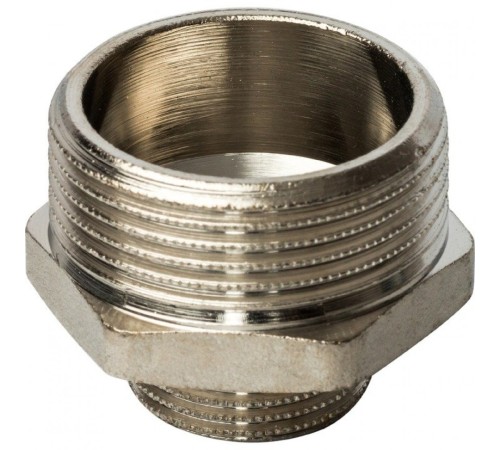 Ниппель НН переxодной 1 1/4"x3/4", никелированный Stout