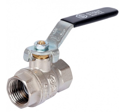 Кран шаровой стандартнопроходной ВР/ВР 1/2", ручка рычаг Stout