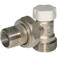 Клапан запорно-балансировочный 1/2"х3/4"ЕК, угловой Stout