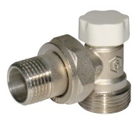 Клапан запорно-балансировочный 1/2"х3/4"ЕК, угловой Stout