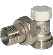 Клапан запорно-балансировочный 1/2"х3/4"ЕК, угловой Stout