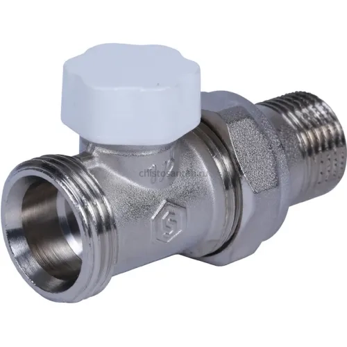 Клапан запорно-балансировочный 1/2"х3/4"ЕК, прямой Stout