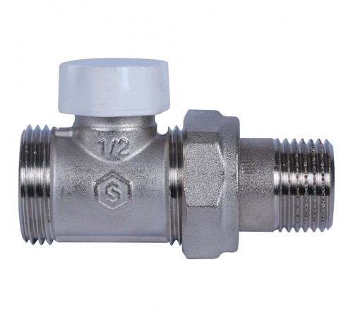 Клапан запорно-балансировочный 1/2"х3/4"ЕК, прямой Stout