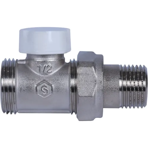 Клапан запорно-балансировочный 1/2"х3/4"ЕК, прямой Stout