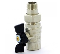 Кран шаровый со сгоном бабочка 1/2" Bugatti