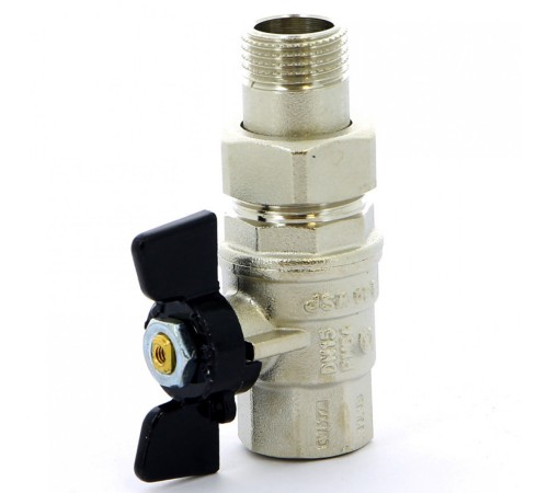 Кран шаровый со сгоном бабочка 1/2" Bugatti Кран шаровый со сгоном бабочка 1/2" Bugatti