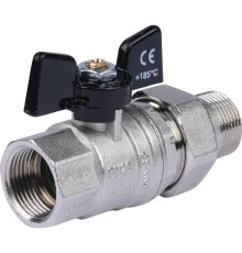 Кран шаровый со сгоном бабочка 3/4" Bugatti