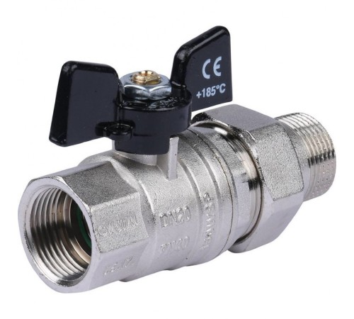 Кран шаровый со сгоном бабочка 3/4" Bugatti Кран шаровый со сгоном бабочка 3/4" Bugatti