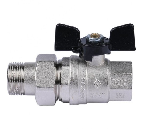 Кран шаровый со сгоном бабочка 3/4" Bugatti Кран шаровый со сгоном бабочка 3/4" Bugatti