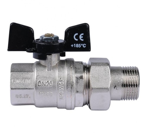 Кран шаровый со сгоном бабочка 3/4" Bugatti Кран шаровый со сгоном бабочка 3/4" Bugatti