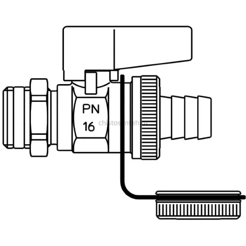 Кран шаровый Optiflex 1/2" НР Ду 15 Oventrop