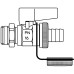 Кран шаровый Optiflex 1/2