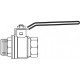 Кран шаровый 1 1/4" НВ маховик из алюминия Optibal Oventrop