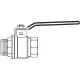 Кран шаровый 1 1/4" НВ маховик из алюминия Optibal Oventrop