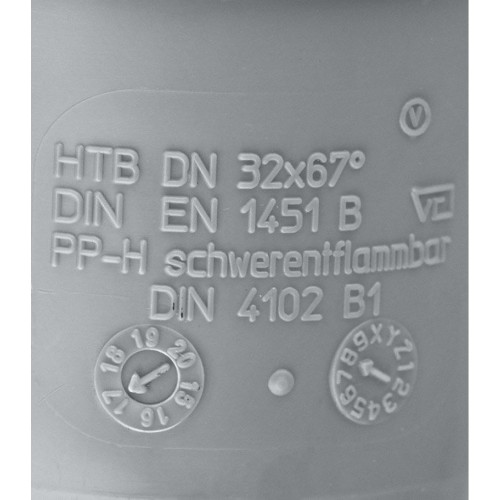 Отвод канализационный HTB 32 67° Ostendorf