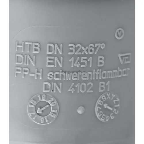 Отвод канализационный HTB 32 67° Ostendorf
