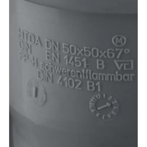 Крестовина канализационная HTDA 50х50х50 67° одноплоскостная Ostendorf