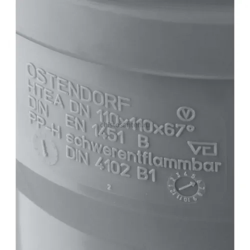 Тройник канализационный HTEA 110х110/67° Ostendorf