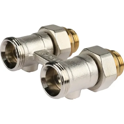 Узел нижнего подключения радиатора 1/2" НР x 3/4" НР, прямой REHAU (РЕХАУ - 12407271001)