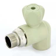 Кран шаровой радиаторный 25x3/4" НР, угловой PPR FV-Plast