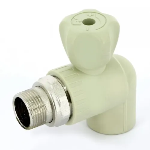 Кран шаровой радиаторный 25x3/4" НР, угловой PPR FV-Plast