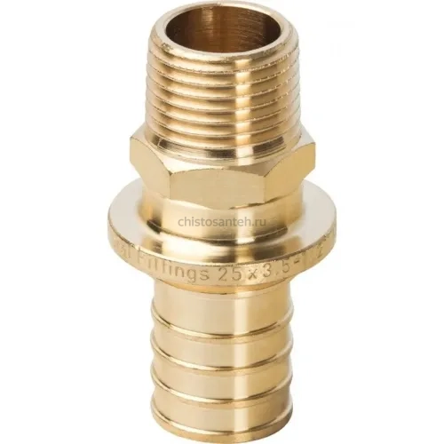 Переходник с наружной резьбой 25xR 1/2" для труб из сшитого полиэтилена Stout