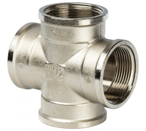 Крестовина ВВ 1 1/2", никелированная Stout Крестовина ВВ 1 1/2", никелированная Stout