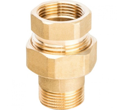 Разъемное соединение 3/4" американка ВН, уплотнение под гайкой по плоскости Stout