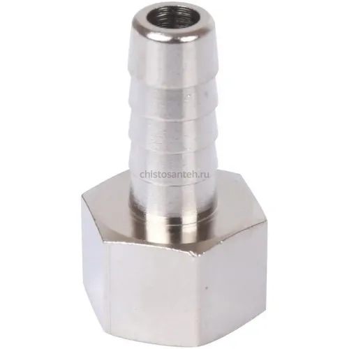 Штуцер ВР 3/8"x10 никелированный Stout