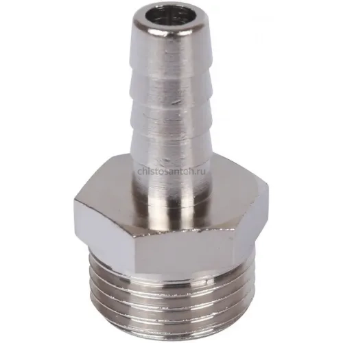 Штуцер НР 1/2"x10, никелированный Stout