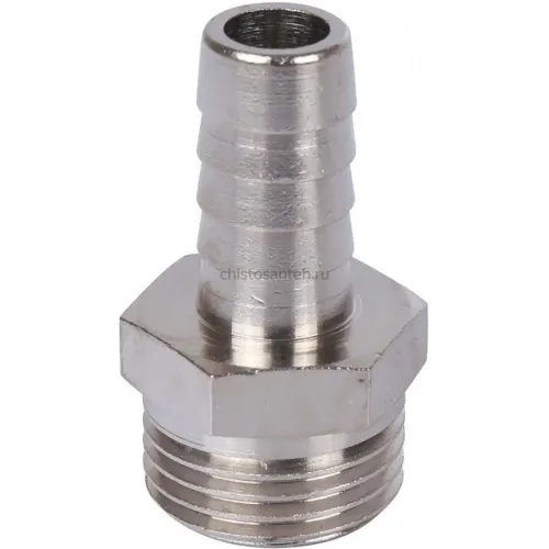 Штуцер НР 1/2"x12, никелированный Stout