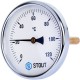Термометр биметаллический 100 мм 1/2", 120°C с погружной гильзой 100 мм STOUT