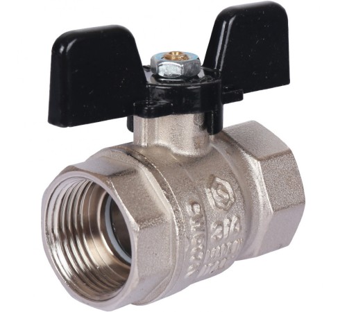 Кран шаровой стандартнопроходной ВР/ВР 3/4", ручка бабочка Stout