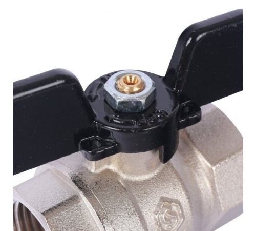 Кран шаровой стандартнопроходной ВР/ВР 3/4", ручка бабочка Stout