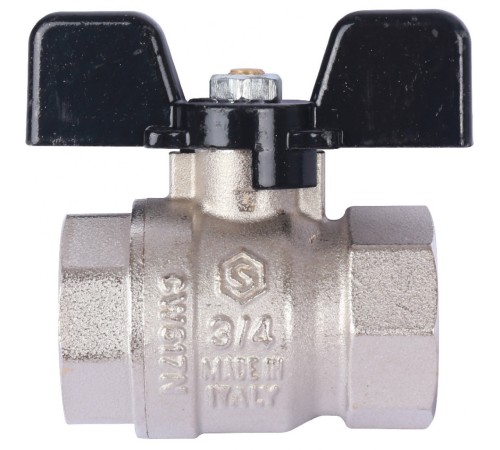 Кран шаровой стандартнопроходной ВР/ВР 3/4", ручка бабочка Stout